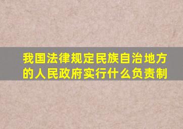 我国法律规定民族自治地方的人民政府实行什么负责制
