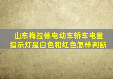山东梅拉德电动车轿车电量指示灯是白色和红色怎样判断