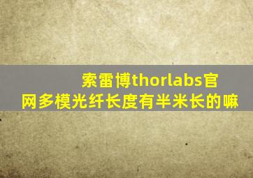索雷博thorlabs官网多模光纤长度有半米长的嘛